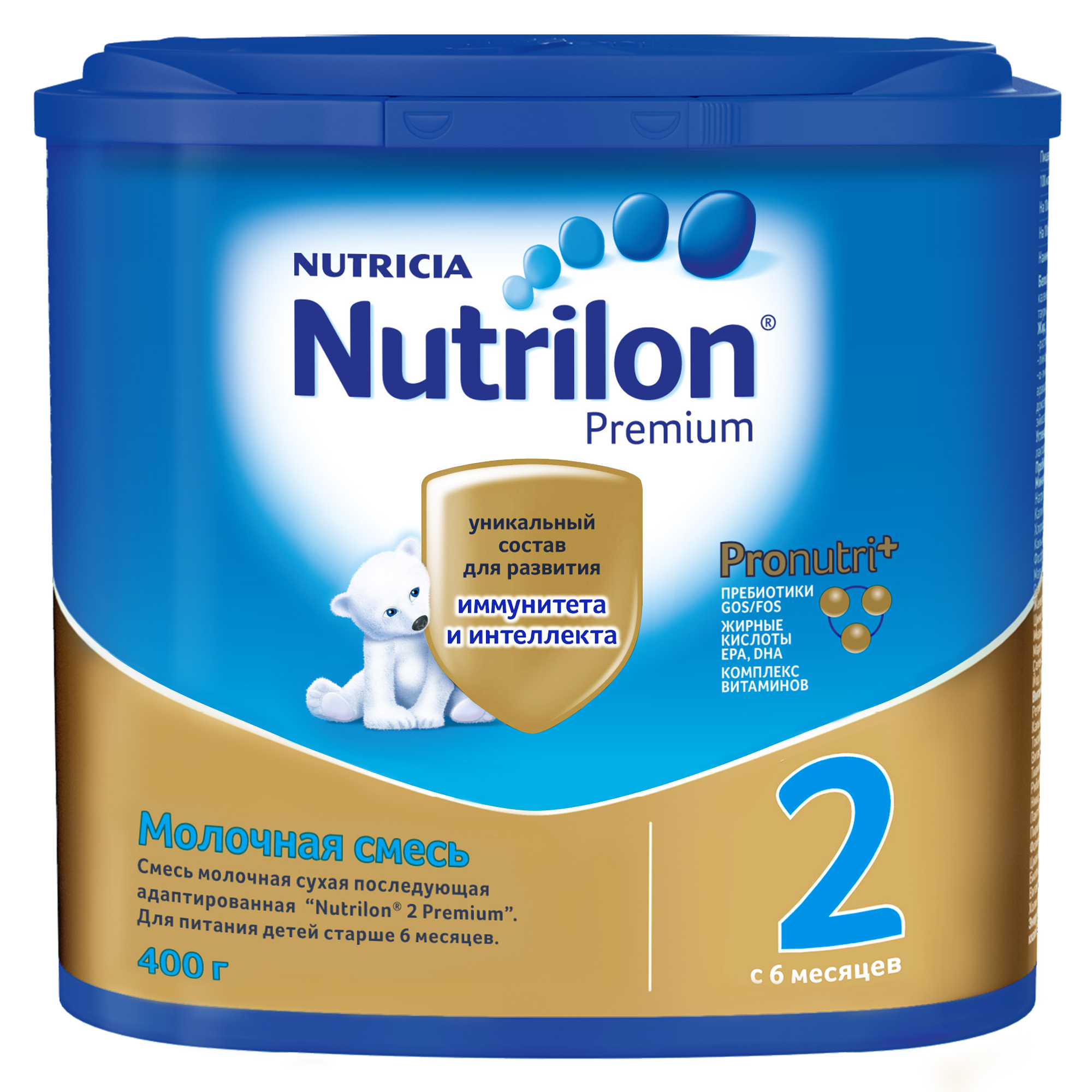 Молочная смесь Nutrilon Premium 2 от 6 до 12 мес. 400 г