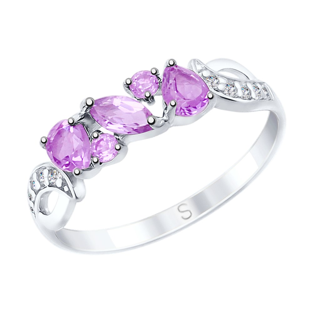 

Кольцо из серебра с аметистом р. 19.5 SOKOLOV 92011593, 92011593