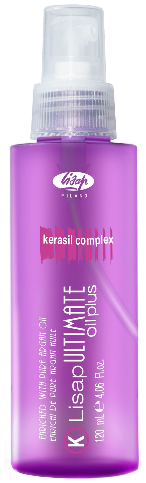 Масло Lisap Milano Ultimate Keratin Oil Plus для выпрямления вьющихся волос 120 мл tefal парогенератор pro express ultimate plus gv9620e0