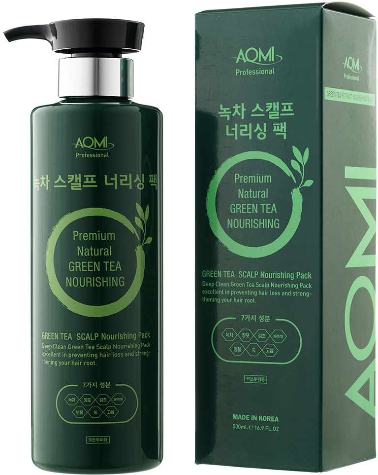 

Маска для волос и кожи головы AOMI, Green Tea Leaf Scalp Nourishing Pack, AOMI_16