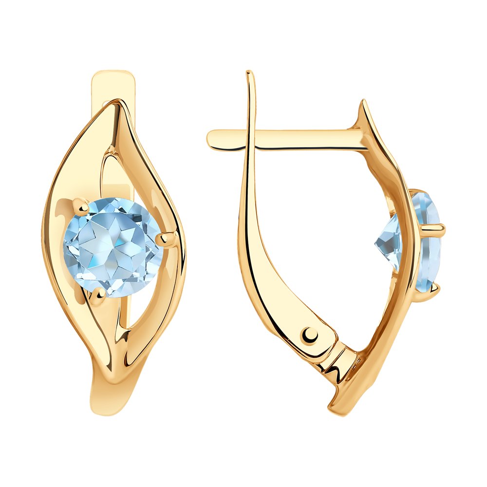 

Серьги женские из золота SOKOLOV 727496, топаз, 727496