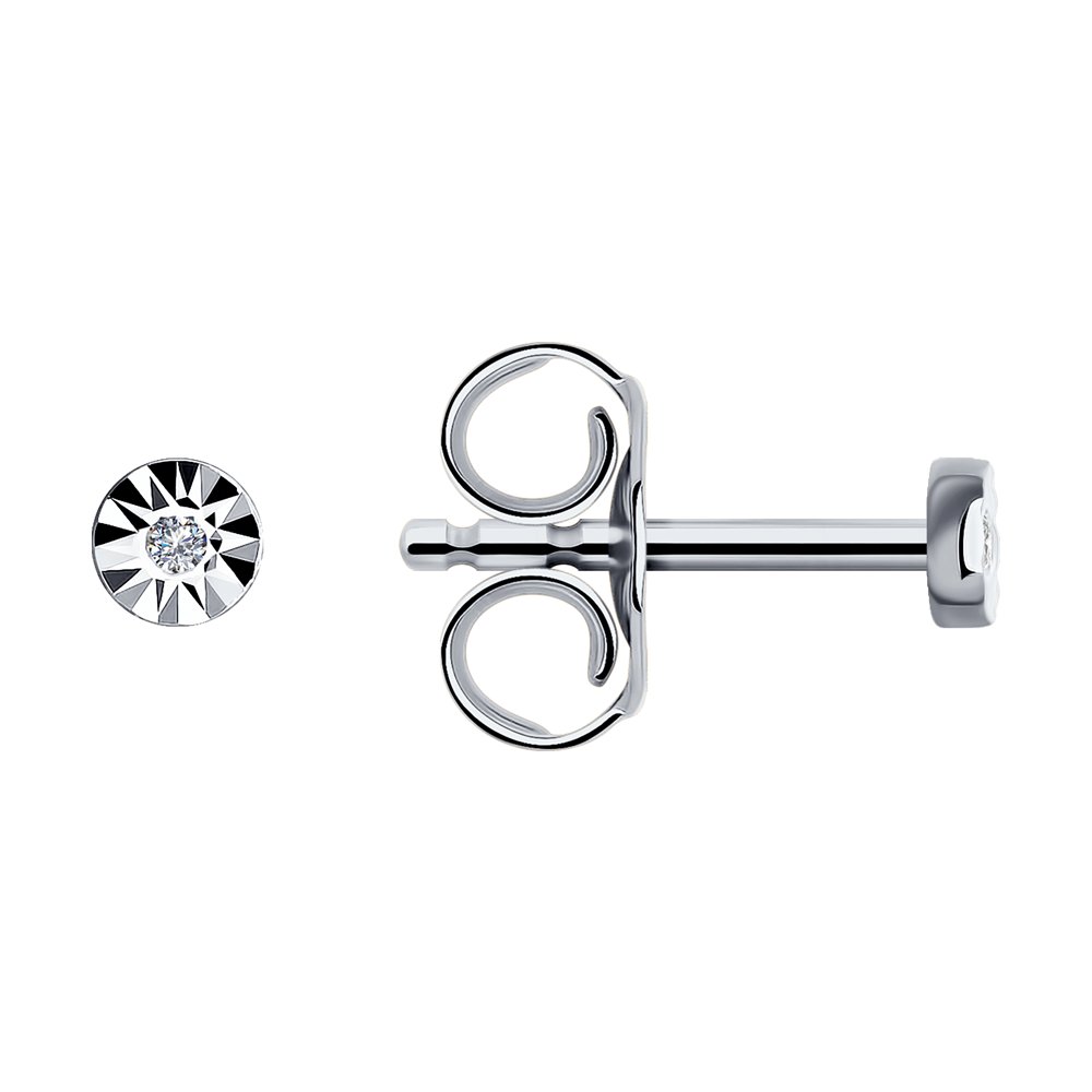 

Серьги-пусеты из золота Diamant 52-222-01076-1, бриллиант, 52-222-01076-1