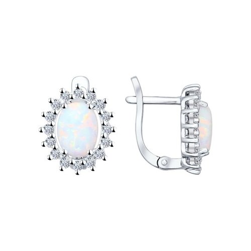 

Серьги женские из серебра SOKOLOV 94021891, опал/фианит, 94021891