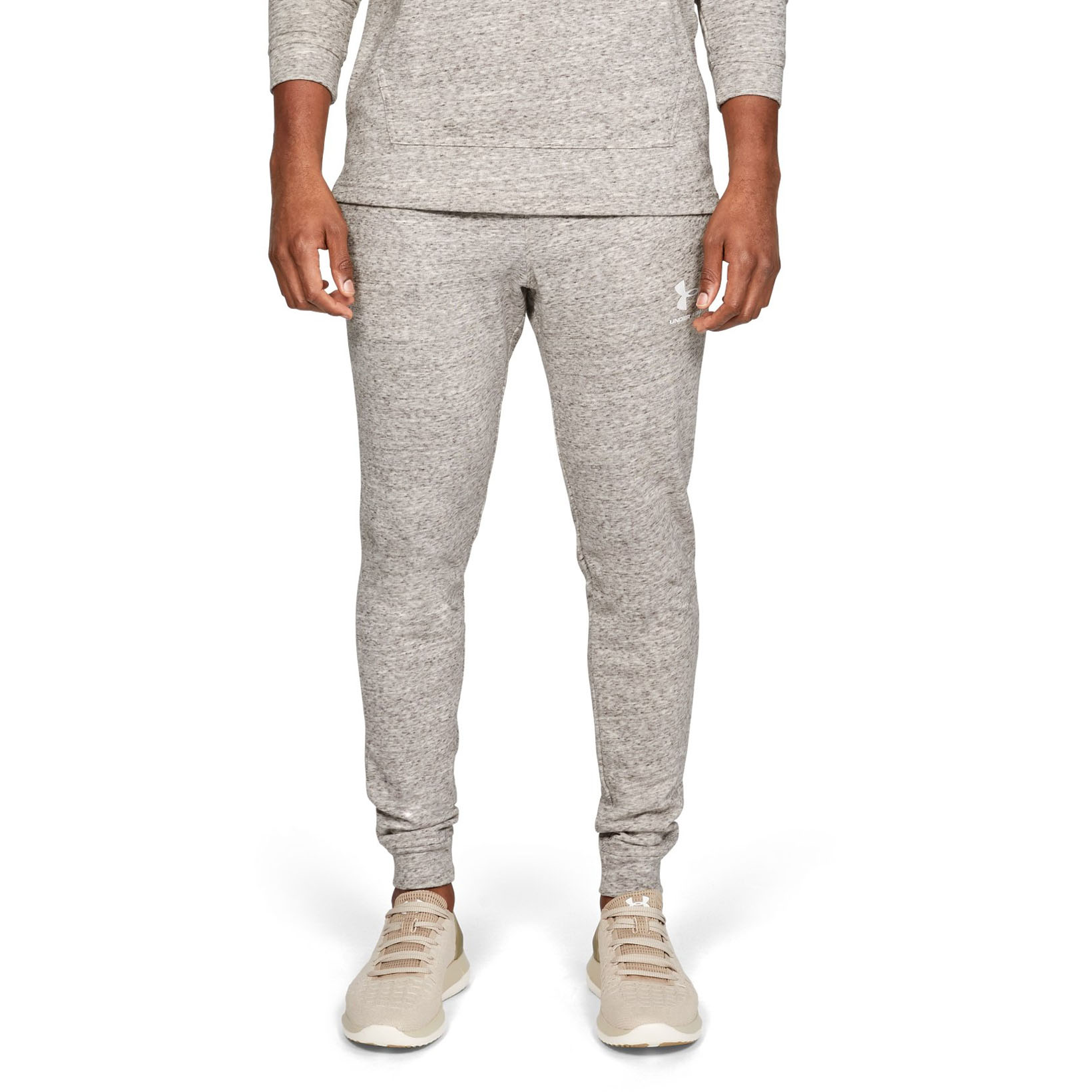 фото Спортивные брюки мужские under armour sportstyle french terry joggers cf серые xs