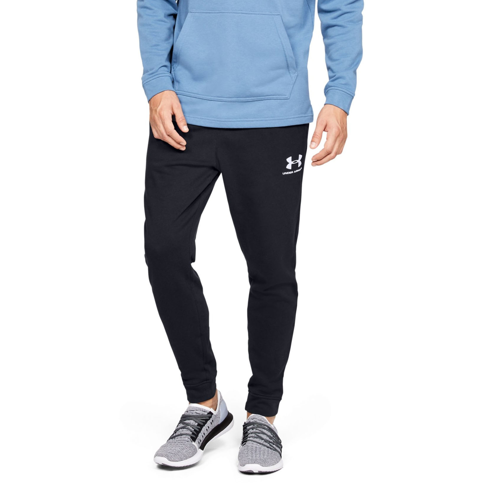 фото Спортивные брюки мужские under armour sportstyle french terry joggers cf черные xl