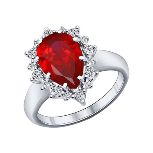 

Кольцо из серебра р. 17,5 SOKOLOV 84010014, корунд\фианит, 84010014