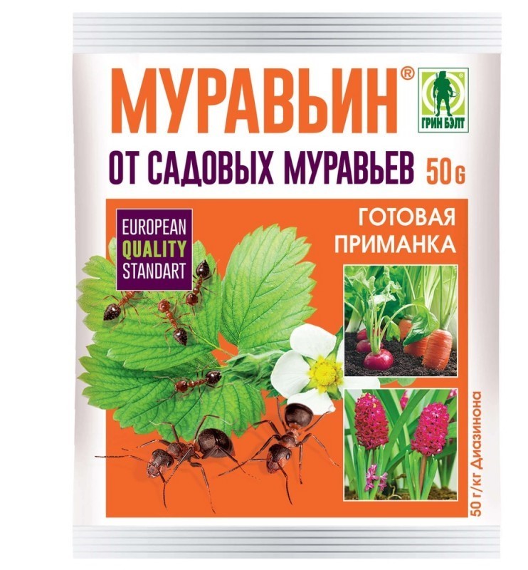 Средство для защиты от садовых муравьев Грин Бэлт Муравьин 55573 50 г