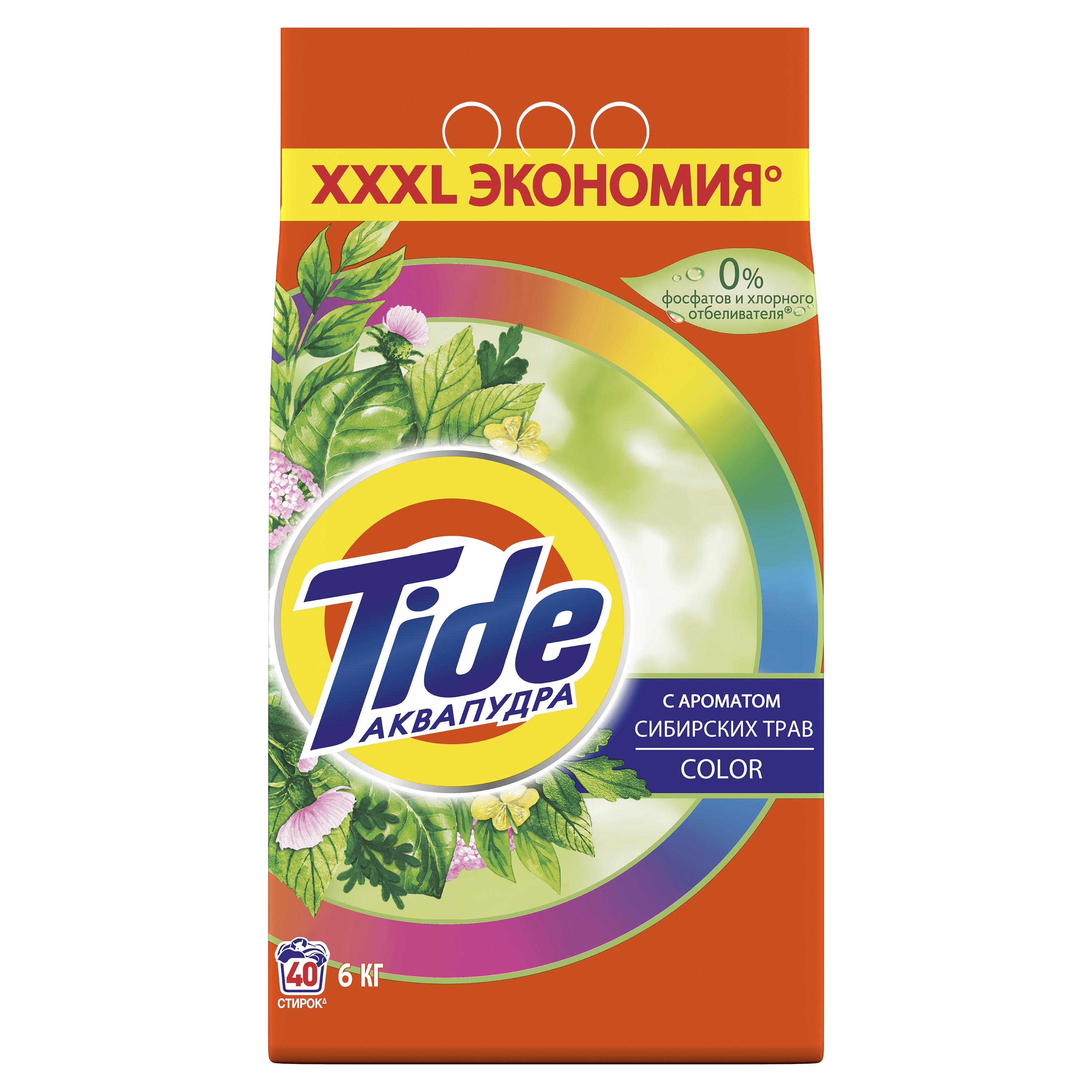 фото Стиральный порошок tide сибирские травы color 6 кг 40 стирок