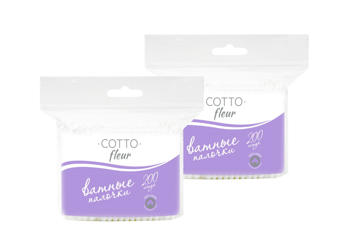 

Ватные палочки Cotto Fleur 200 шт (в упаковке 2 штуки)