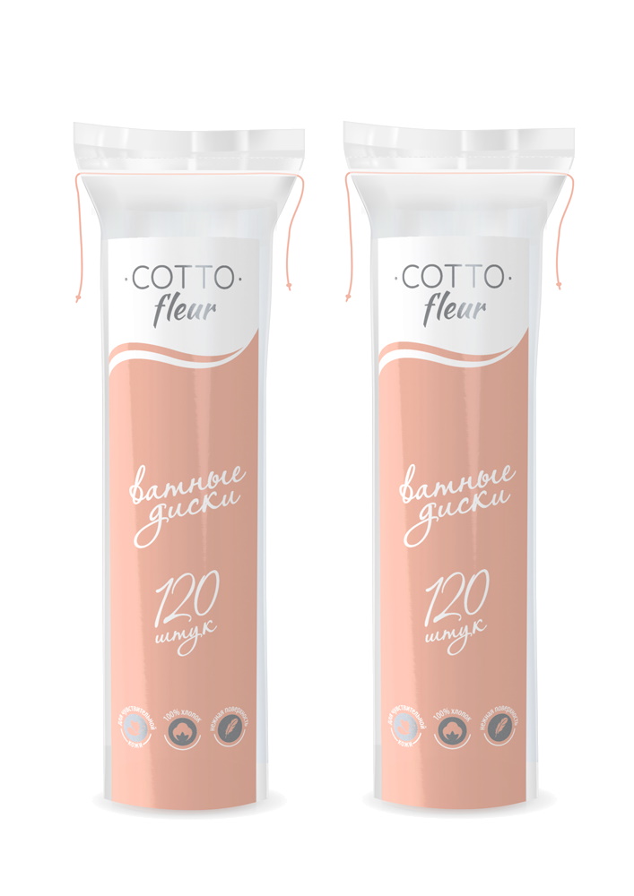 

Ватные диски Cotto Fleur 120 шт (в упаковке 2 штуки)
