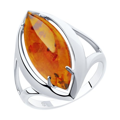 

Кольцо из серебра с янтарем р. 17 SOKOLOV 83010058, 83010058