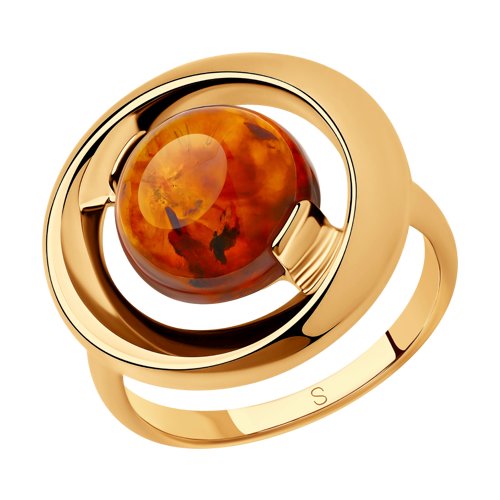 

Кольцо из серебра р. 18,5 SOKOLOV 83010057, янтарь, 83010057