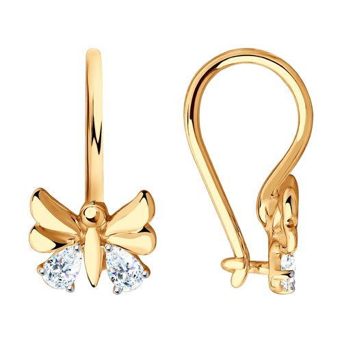 

Серьги женские из золота SOKOLOV 81020459, фианит, 81020459