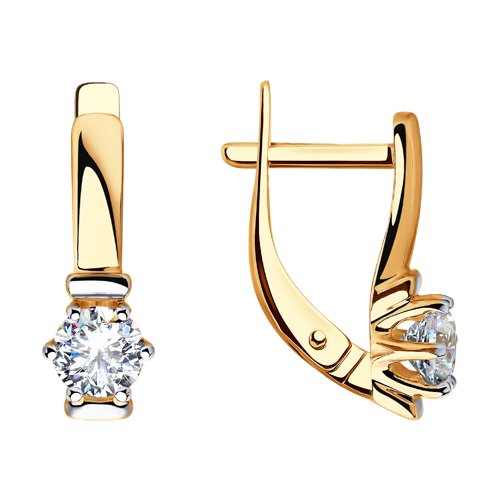 

Серьги женские из золота SOKOLOV 81020439, фианит, 81020439