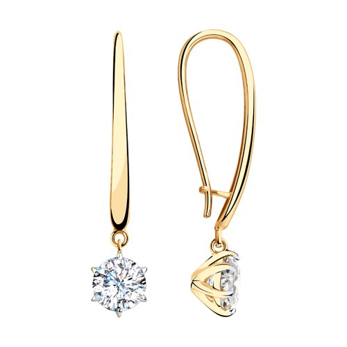 

Серьги женские из золота SOKOLOV 81020428, фианит, 81020428
