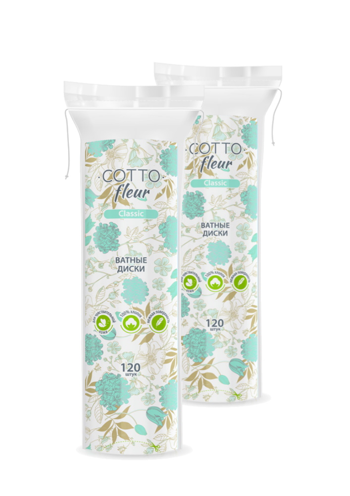 

Ватные диски №120 Cotto Fleur classic (в упаковке 2 штуки)