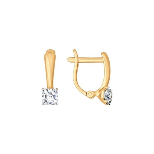 

Серьги женские из золота SOKOLOV 81020216, фианит, 81020216