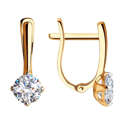 

Серьги женские из золота SOKOLOV 81020200, фианит, 81020200