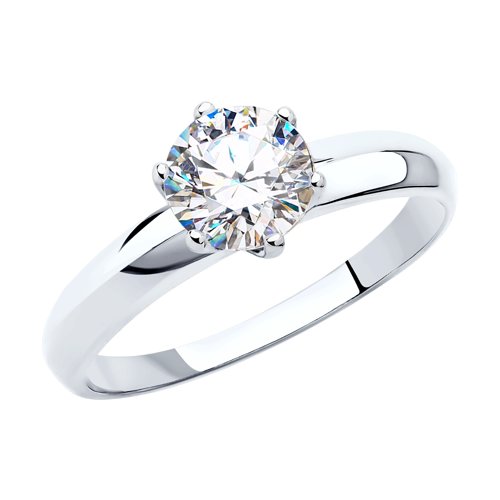 

Кольцо помолвочное из белого золота с фианитом р. . SOKOLOV 81010246, 81010246