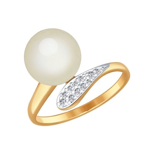 

Кольцо из желтого золота с жемчугом р. 17 SOKOLOV 791003, 791003