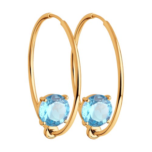 

Серьги женские из золота SOKOLOV 726824, топаз, 726824