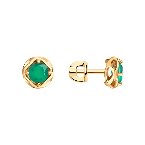 

Серьги женские из золота SOKOLOV 726135, агат, 726135