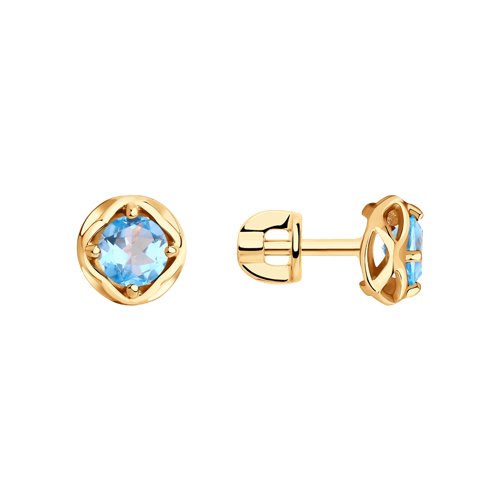 

Серьги-пусеты из золота SOKOLOV 726130, топаз, 726130