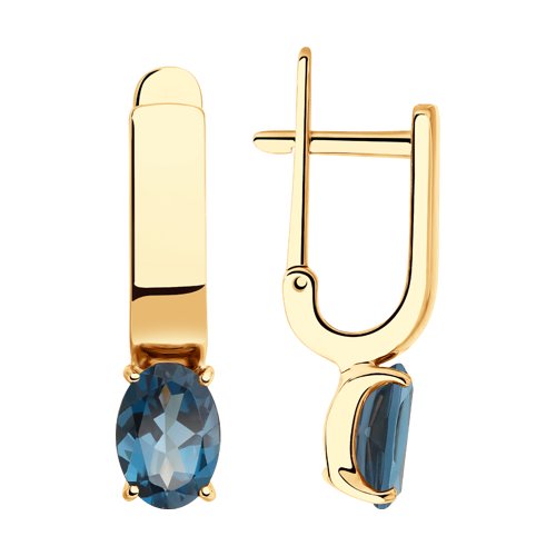 

Серьги женские из золота SOKOLOV 725828, топаз, 725828