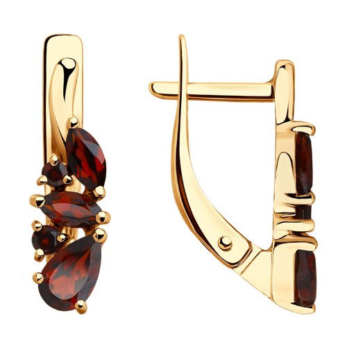 

Серьги женские из золота SOKOLOV 725805, гранат, 725805