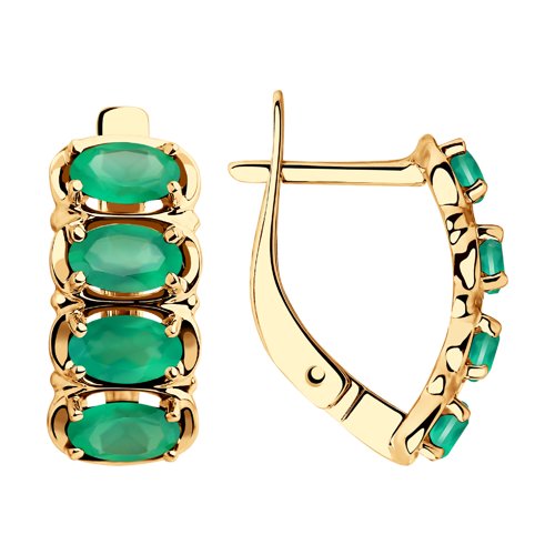 

Серьги женские из золота SOKOLOV 725796, агат, 725796