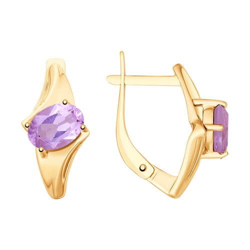 

Серьги женские из золота SOKOLOV 725705, аметист, 725705