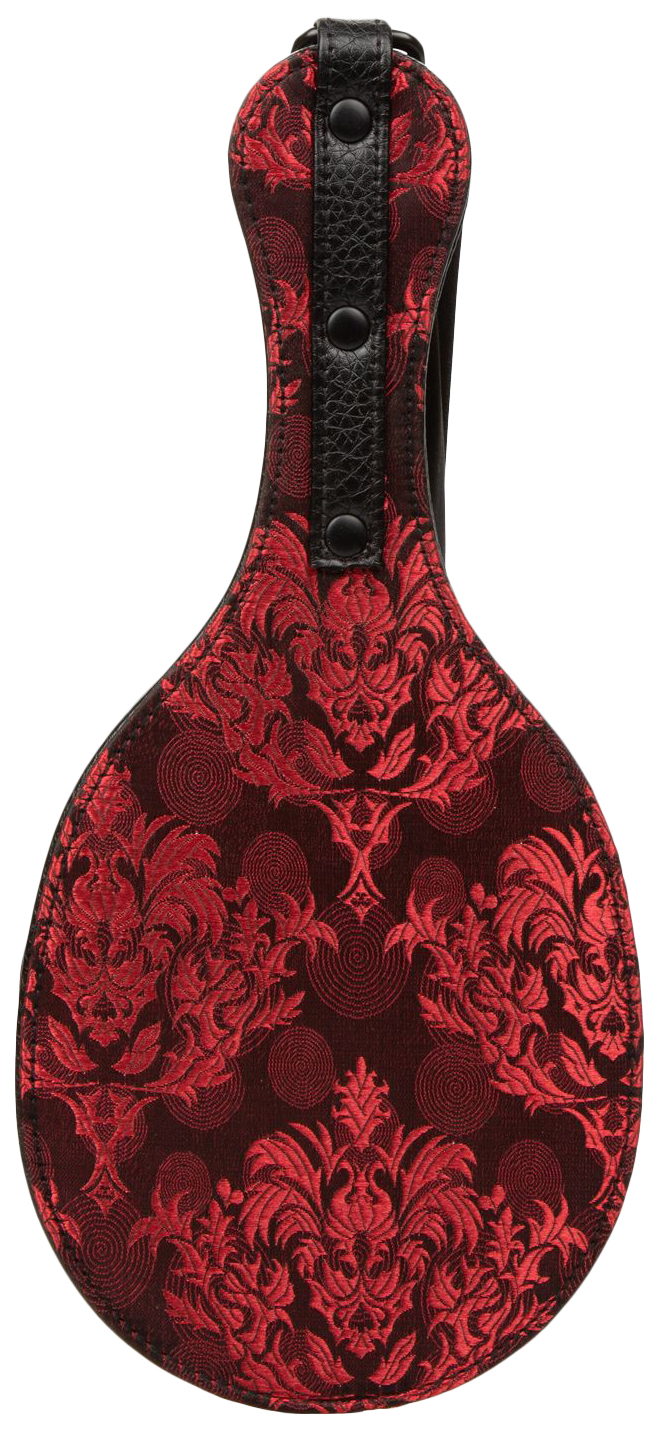 Шлепалка закругленная Round Double Paddle 28 см California Exotic Novelties красно-черная