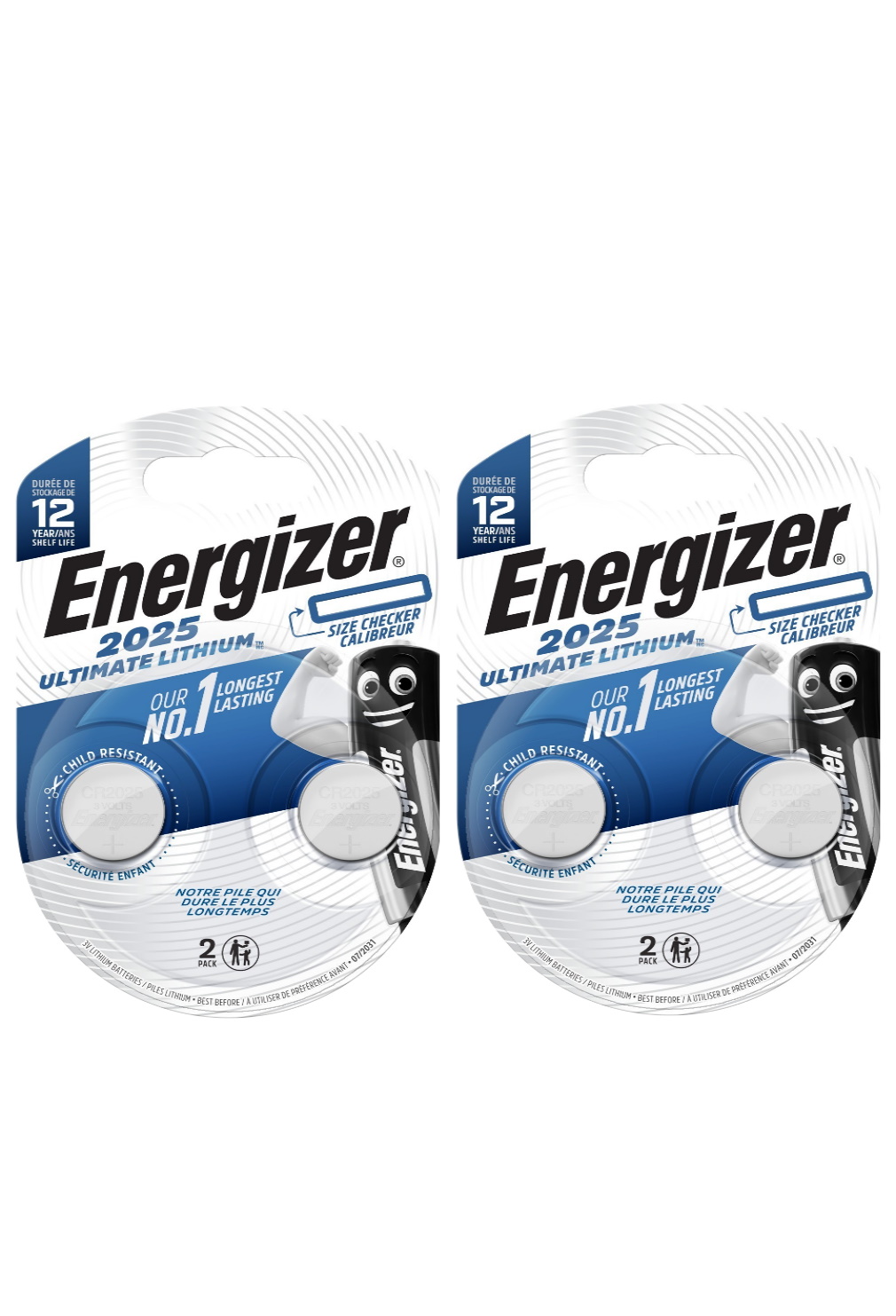 

Батарейка Energizer Lithium CR 2025 2шт (2 упаковки)