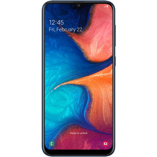 фото Смартфон samsung galaxy a20 (2019) 3/32gb blue (sm-a205fzbvser)