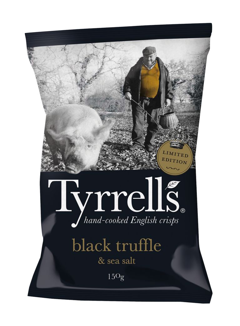 фото Чипсы картофельные tyrrells со вкусом черного трюфеля и морской солью 150г