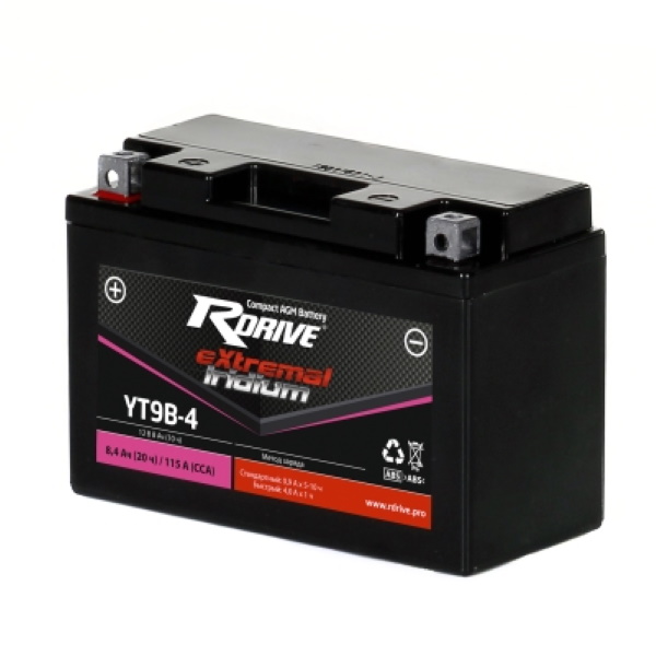 Аккумулятор RDRIVE IRIDIUM YT9B-4 719