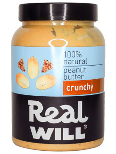 

Паста арахисовая Real Will хрустящая 1000 г, Арахисовая паста Crunchy