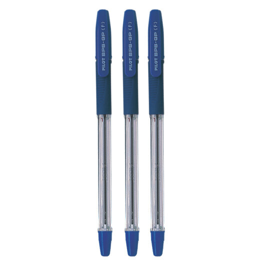 

Набор ручек шариковых Pilot BPS-GP-F-L, синие, 0,7 мм, 3 шт.