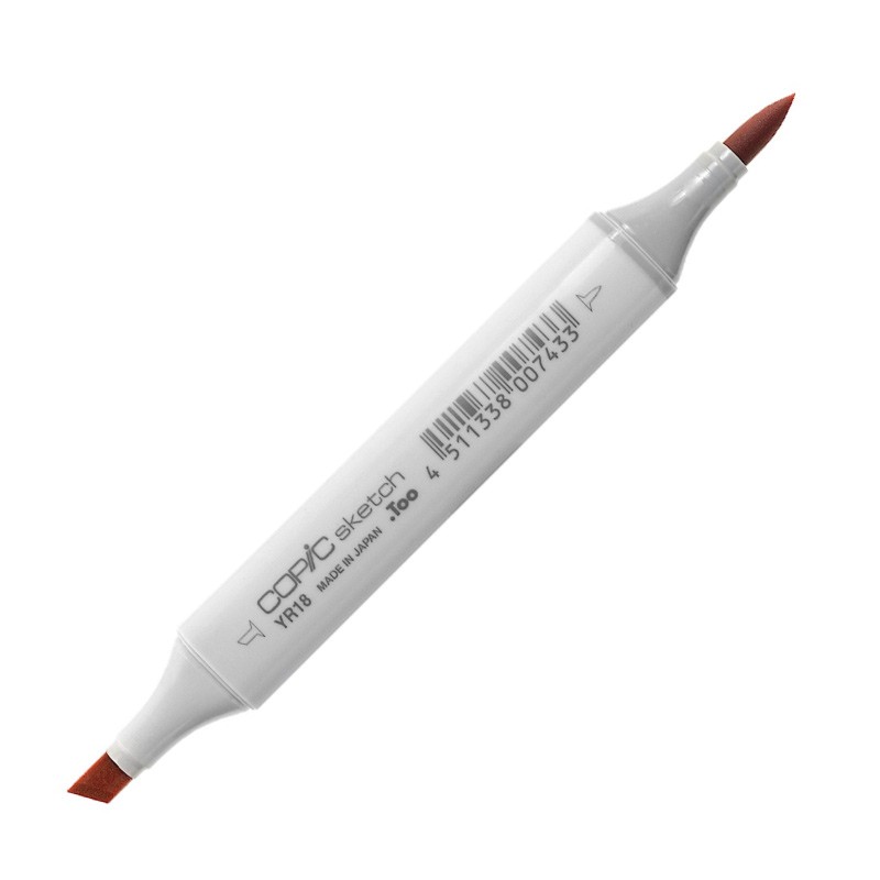 

Маркер спиртовой двусторонний Copic Sketch, YR18 сангина оранжевый; коричневый