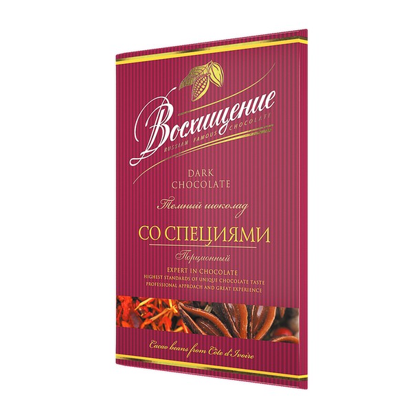 

"Восхищение" Шоколад порционный темный со специями, 100г