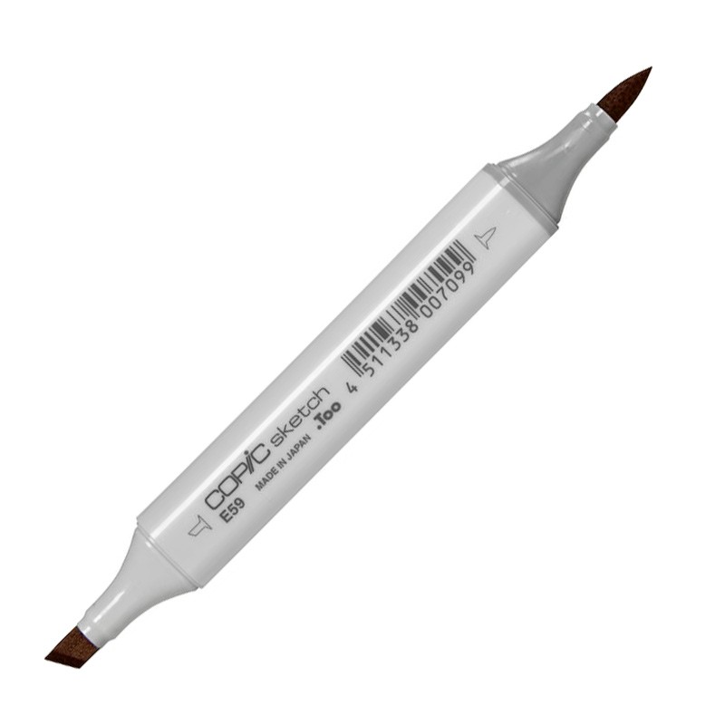 

Маркер спиртовой двусторонний Copic Sketch, E59 грецкий орех коричневый
