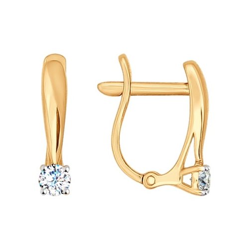 

Серьги женские из золота SOKOLOV 81020230, цирконий, 81020230