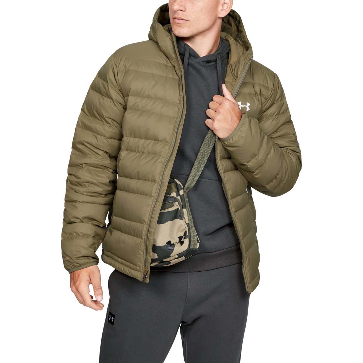 

Куртка Under Armour Down 600 fill-power Hooded, 331 зеленая, LG, Down 600 fill-power Hooded