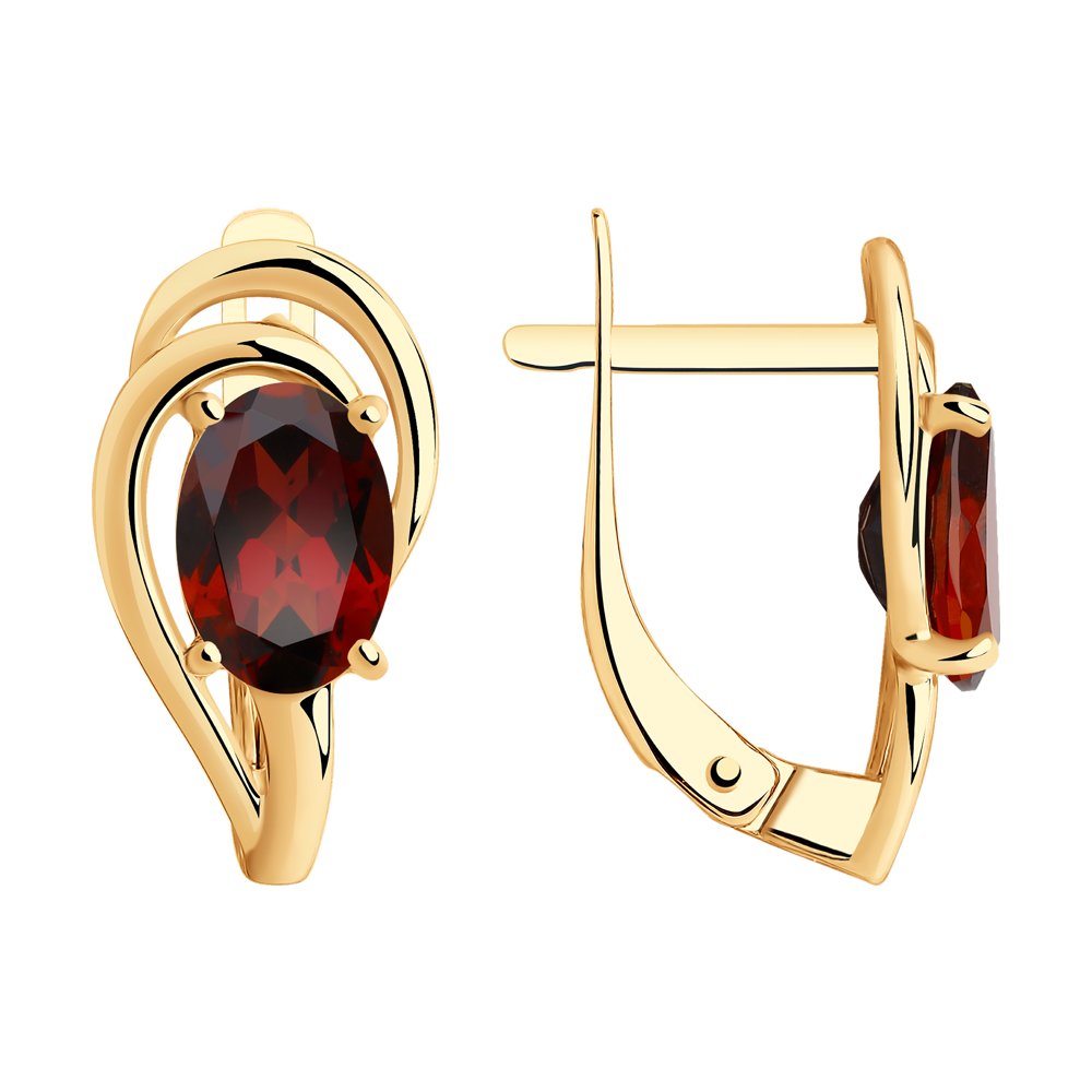 

Серьги из желтого золота Diamant 51-320-00984-2, гранат, 51-320-00984-2