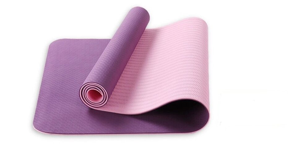 фото Коврик для йоги и фитнеса spf fitness eco frendly tpe mat violet 183 см, 61 мм