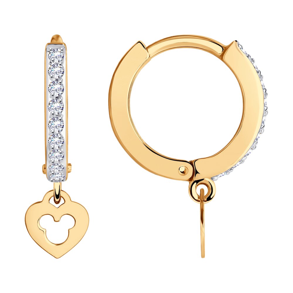 

Серьги женские из золота SOKOLOV 029146, фианит, 029146
