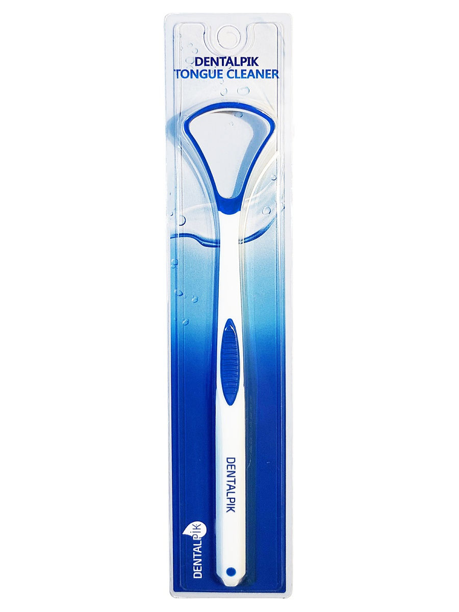 фото Скребок для языка dentalpik tongue cleaner, синий