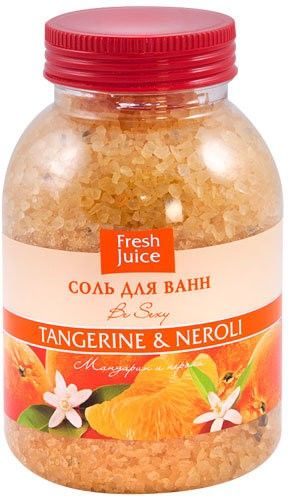 фото Соль для ванн мандарин, нероли fresh juice, 1100 г