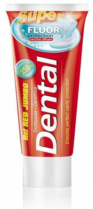 Зубная паста Rubella Dental Hot Red Jumbo Super Fluor Protection 250 мл