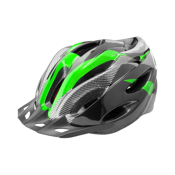 Велосипедный шлем Stels FSD-HL021 Out-Mold, черно-зеленый, L